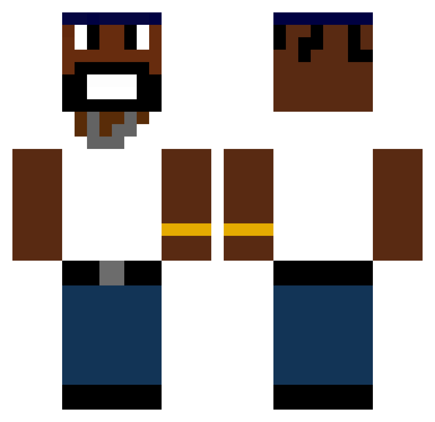 BigBadBrain2 Minecraft skin, front and back view