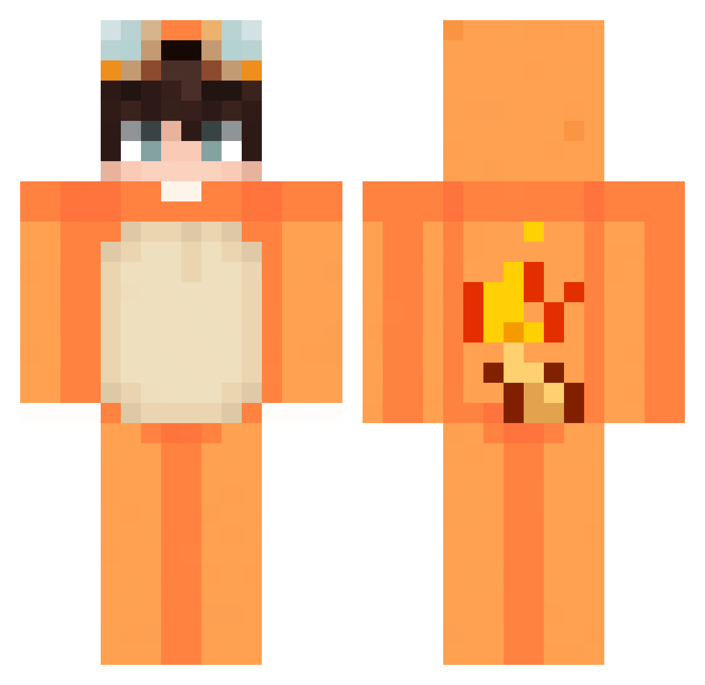 Luiisss_ Minecraft skin, front and back view