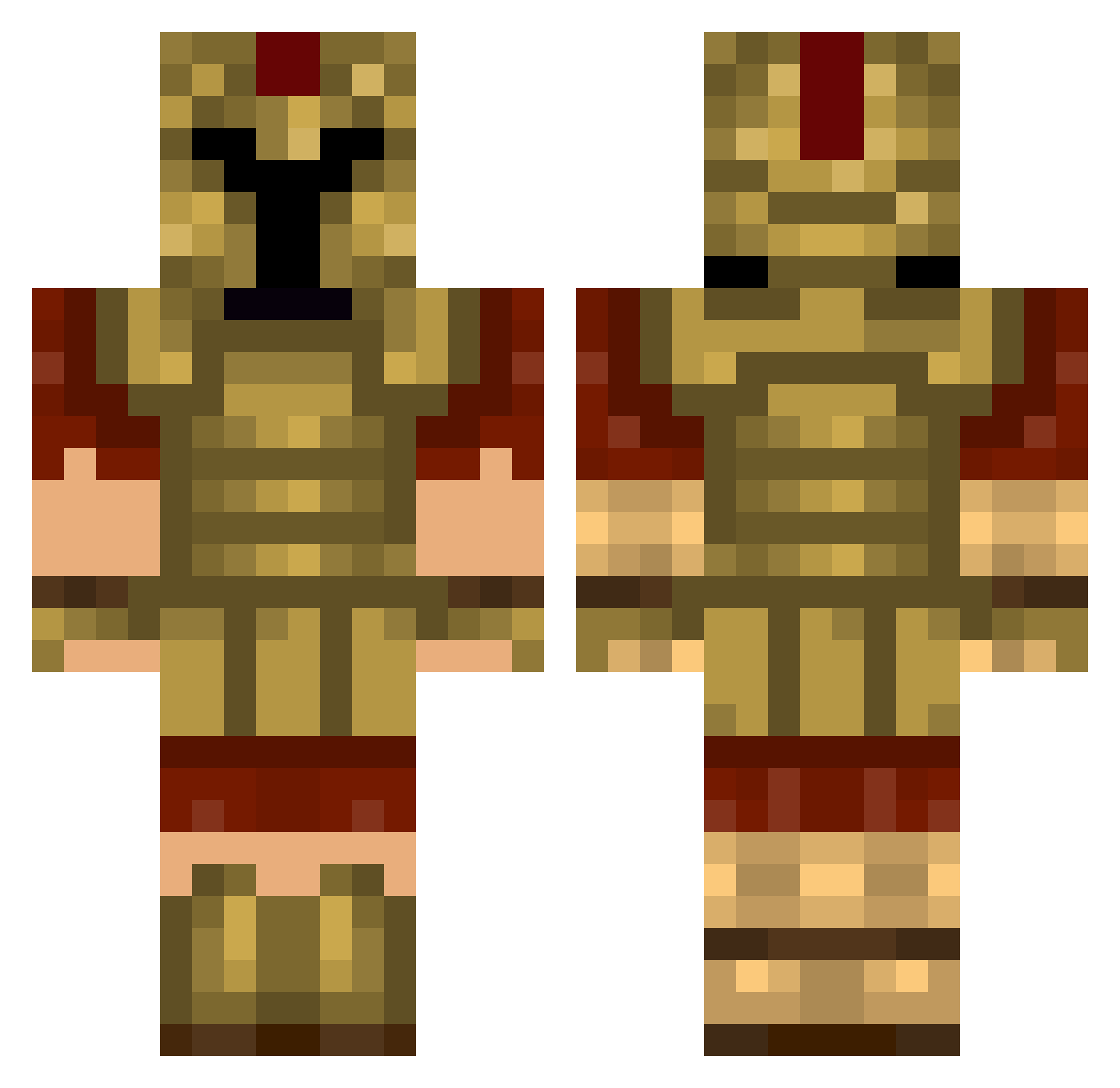 Camachoooo Minecraft skin, front and back view