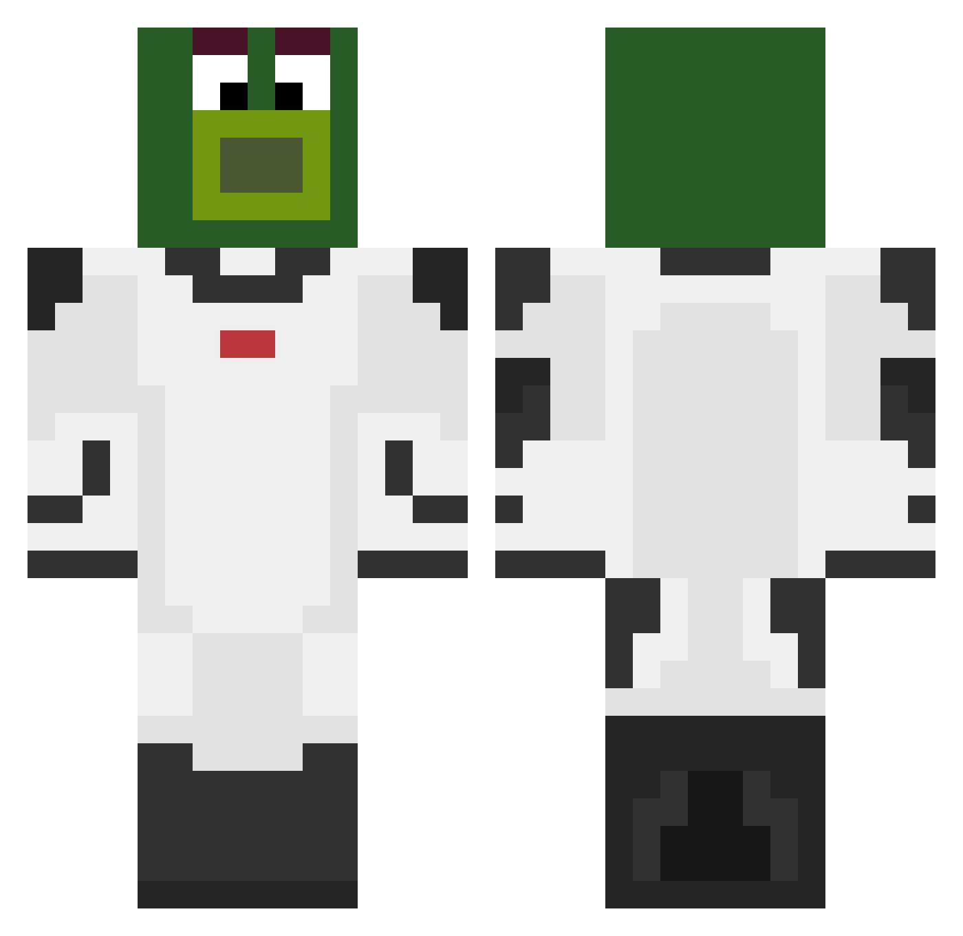 MesterMes Minecraft skin, front and back view