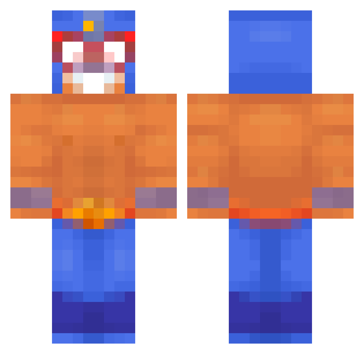 Sa1go Minecraft skin, front and back view