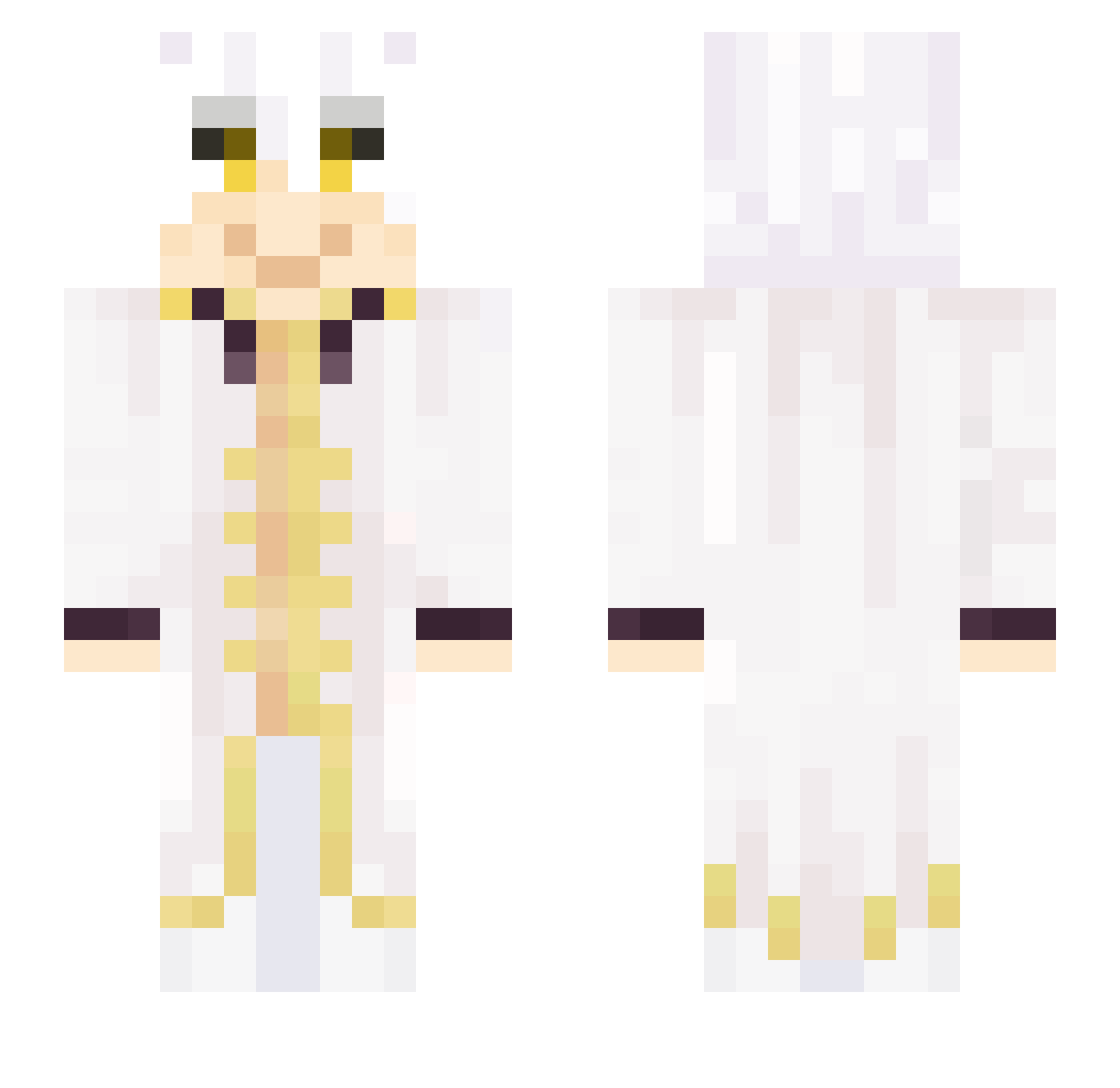 Solsticezxc Minecraft skin, front and back view
