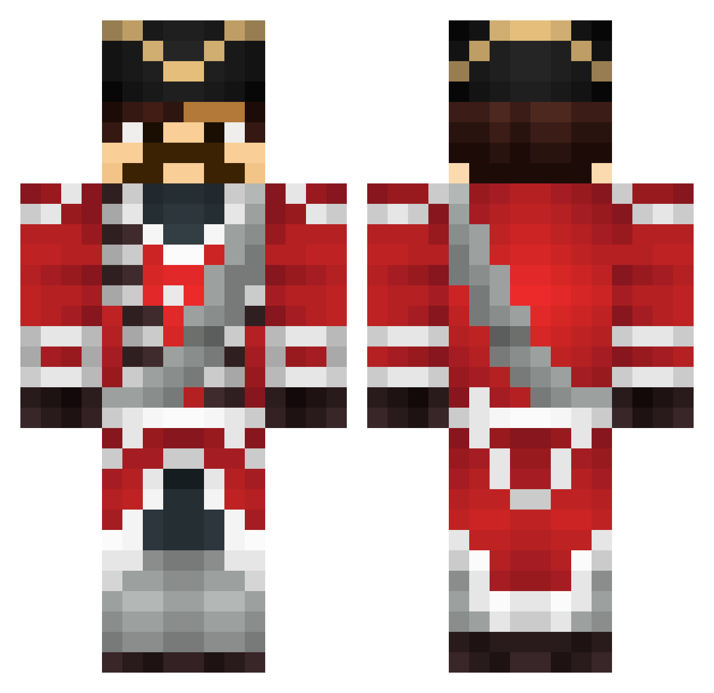 Achilles1804 Minecraft skin, front and back view