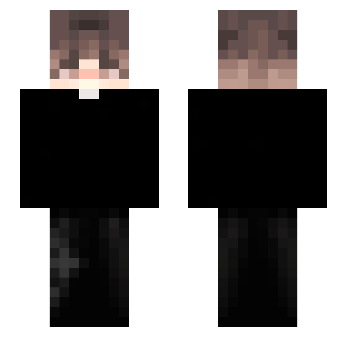 taylerdev Minecraft skin, front and back view