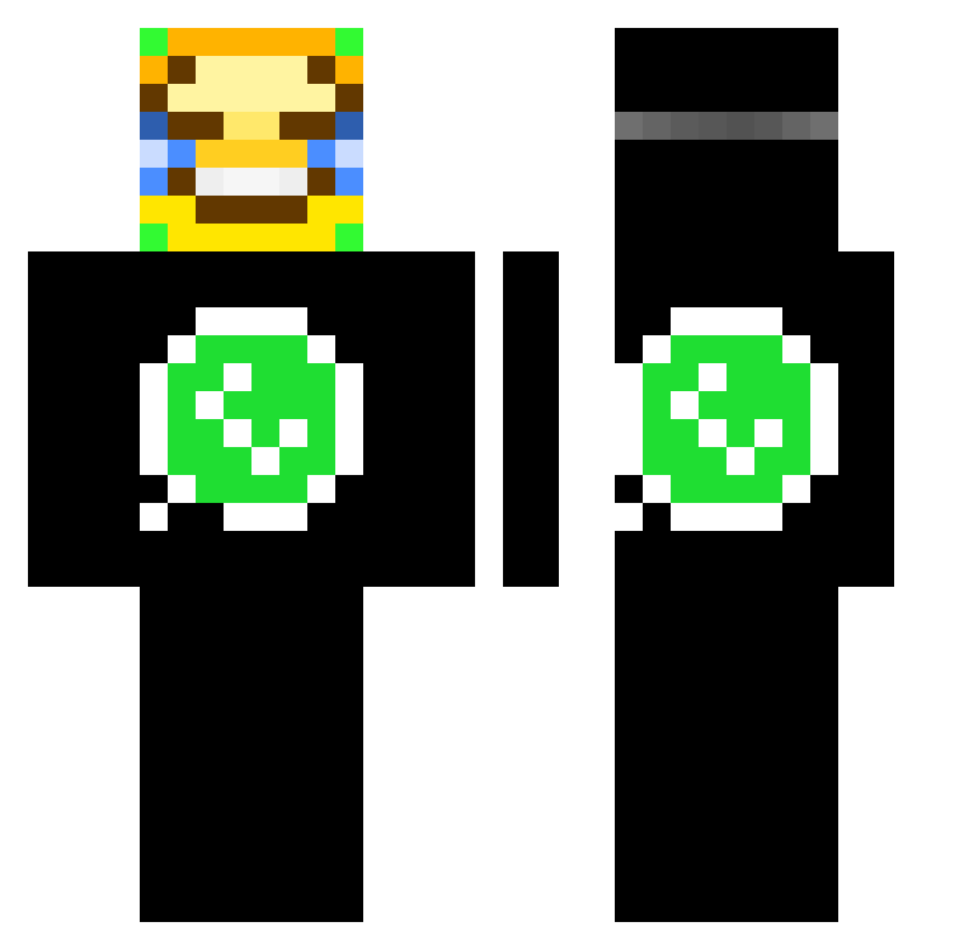 wassap_jr Minecraft skin, front and back view
