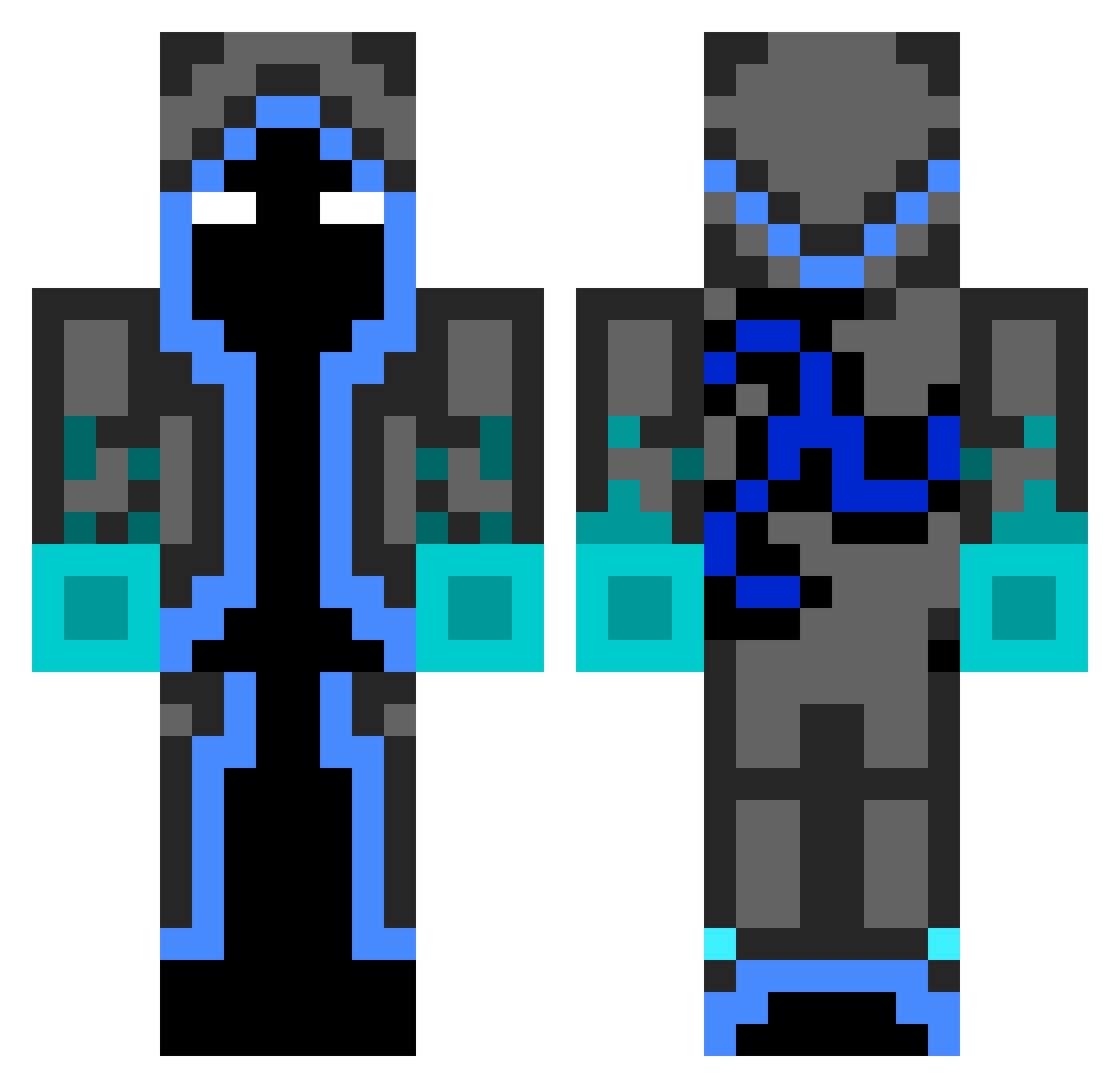 GuyMasa Minecraft skin, front and back view