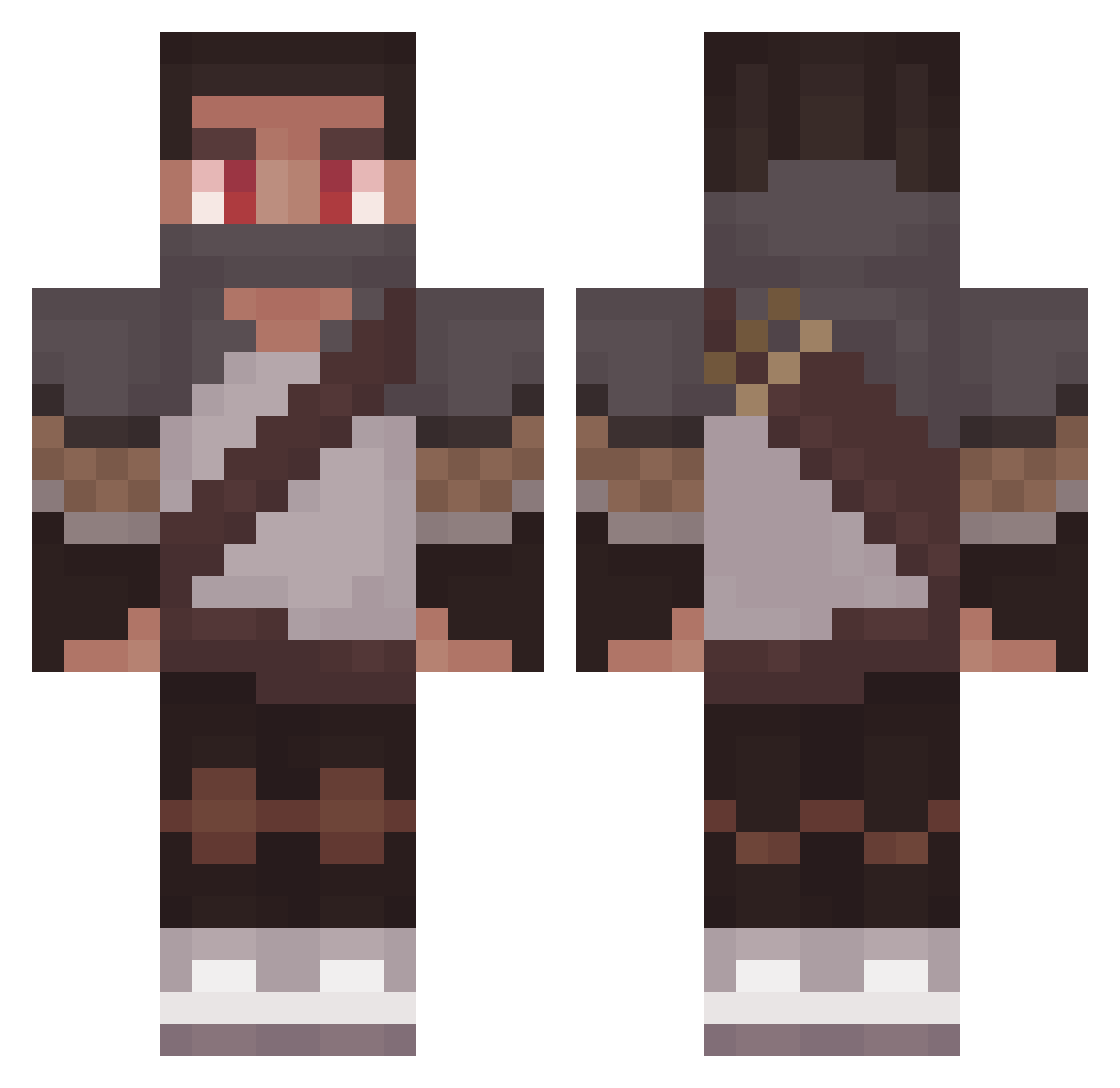Inflation Minecraft skin, front and back view