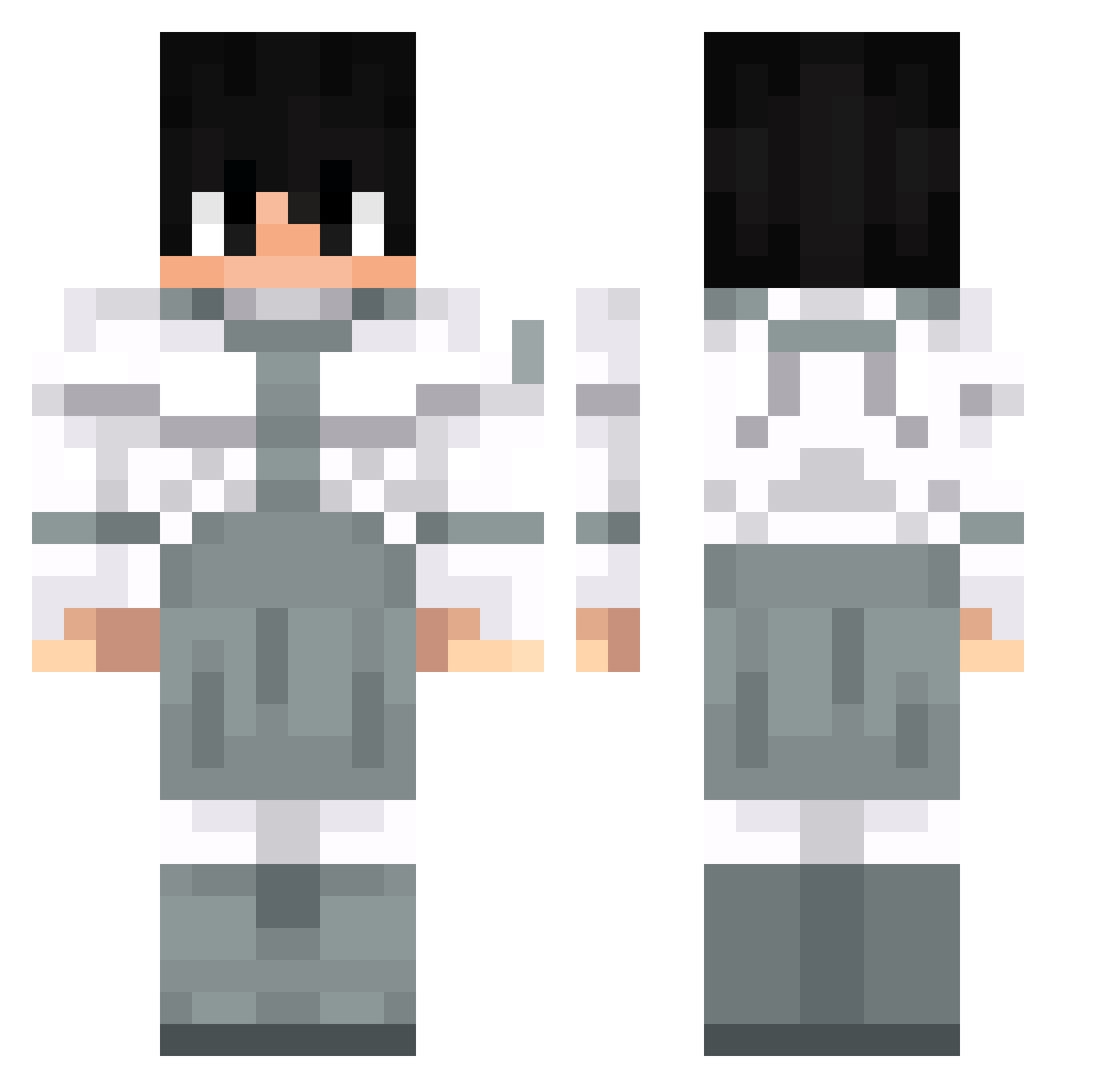 TheNotTanMan Minecraft skin, front and back view