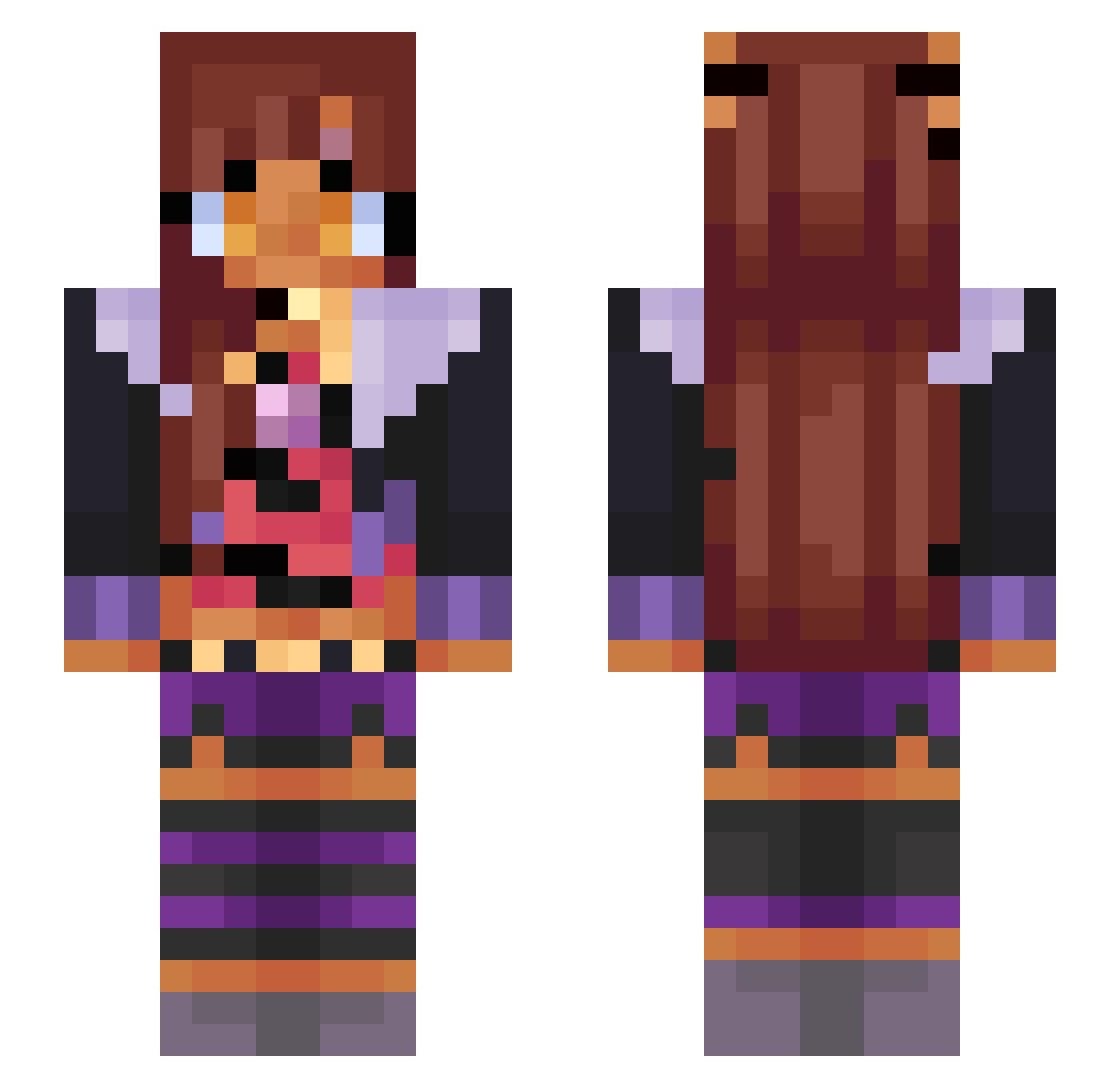 _Ro0n Minecraft skin, front and back view