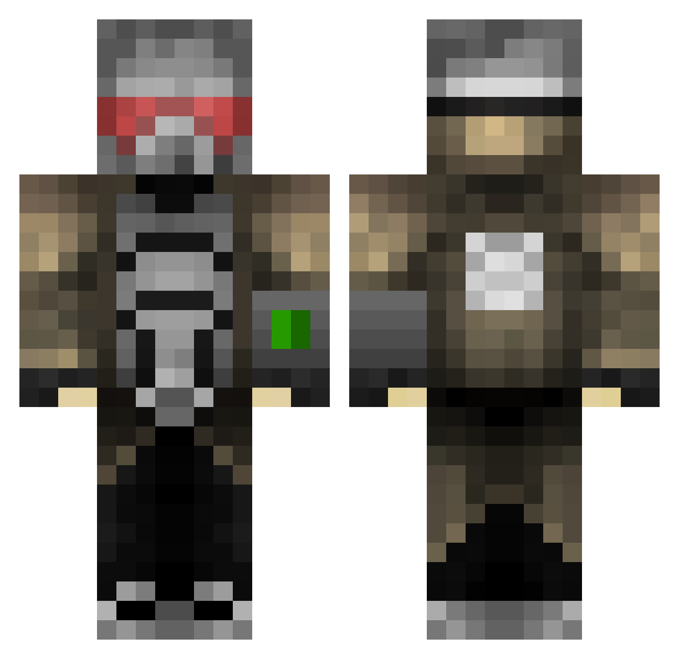ghgt Minecraft skin, front and back view