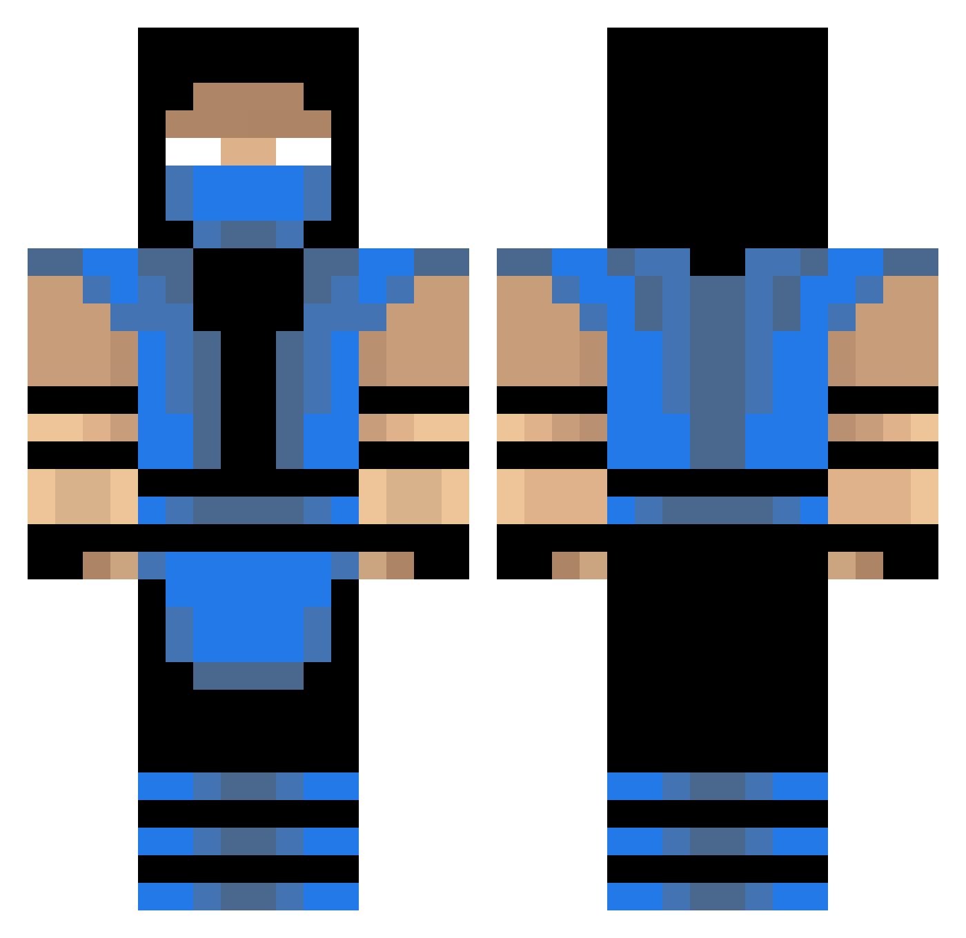Rysio_ Minecraft skin, front and back view