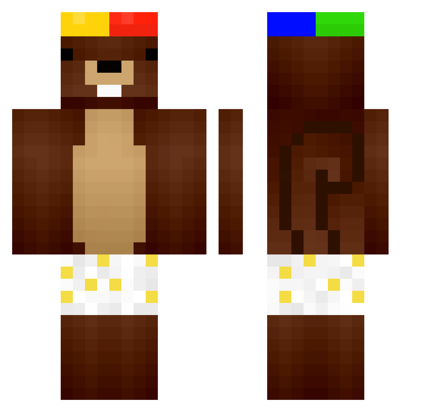 The_P0larity Minecraft skin, front and back view