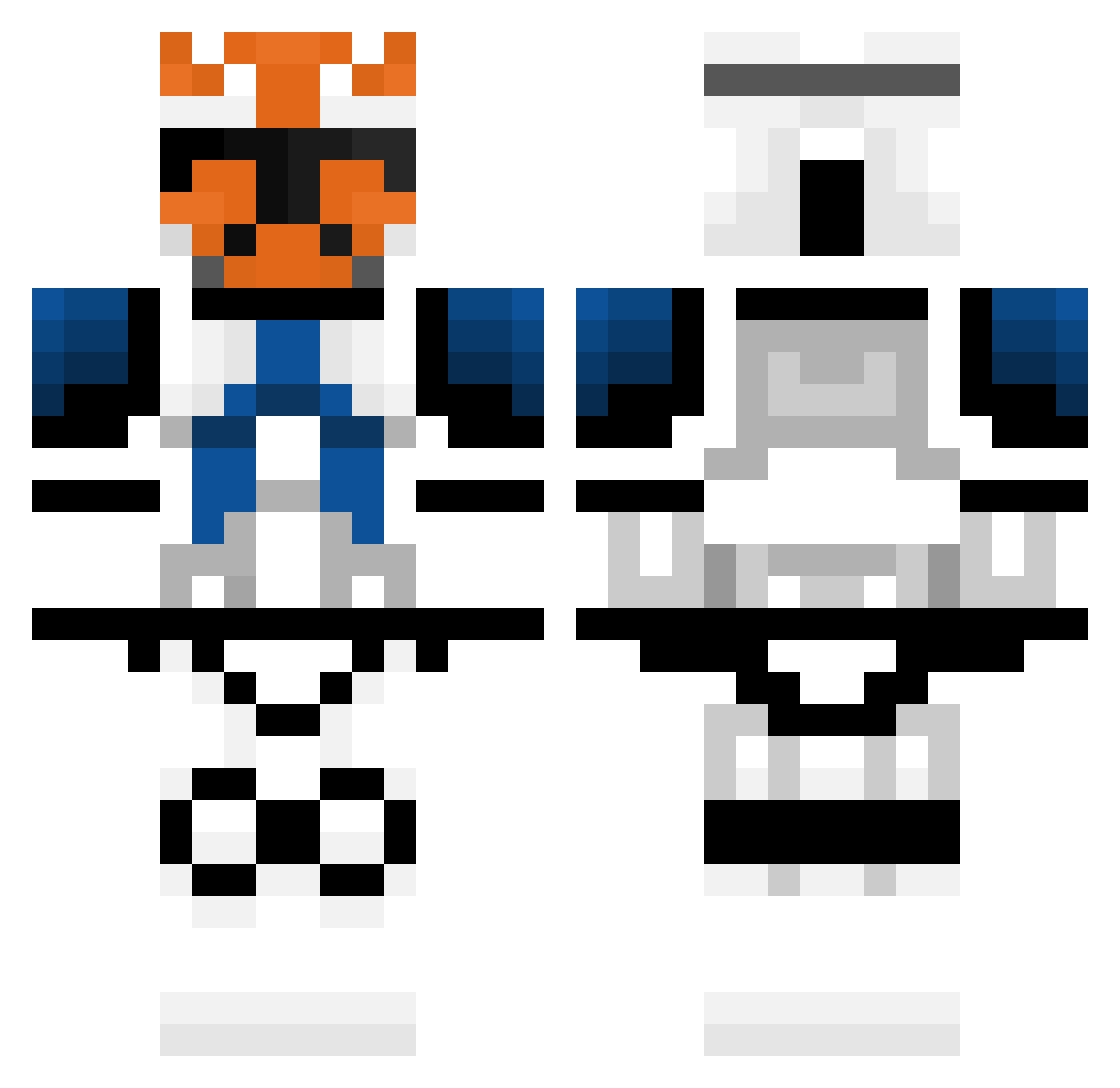 Schmutzinator Minecraft skin, front and back view