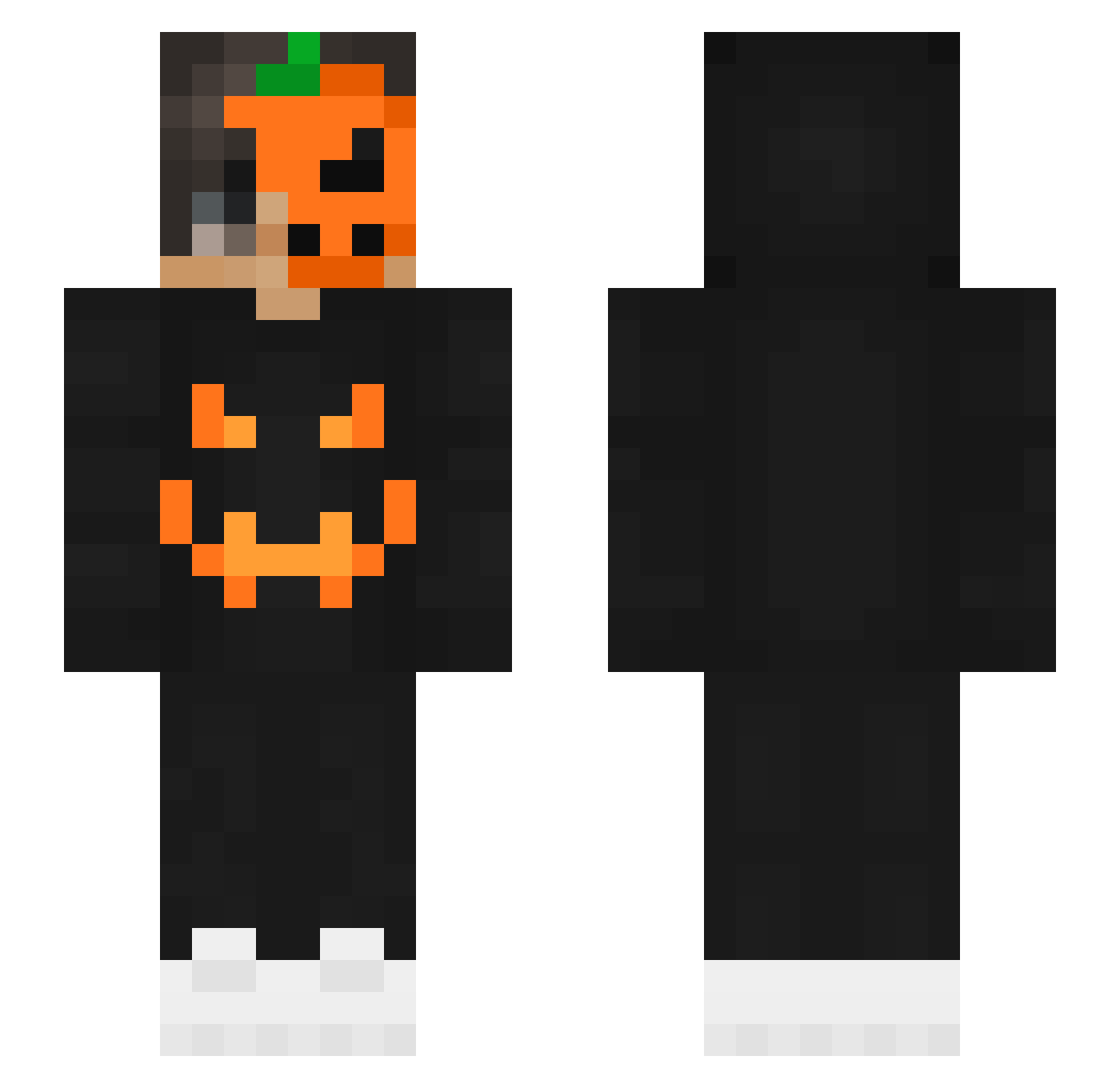 xFrostyDeathx Minecraft skin, front and back view