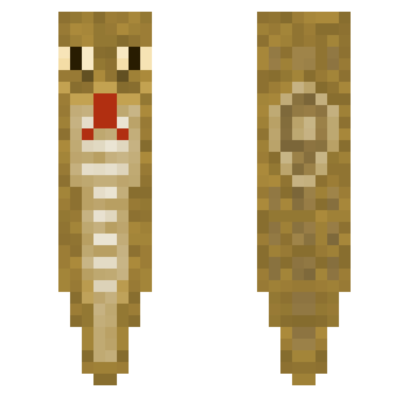 MissJayneW Minecraft skin, front and back view