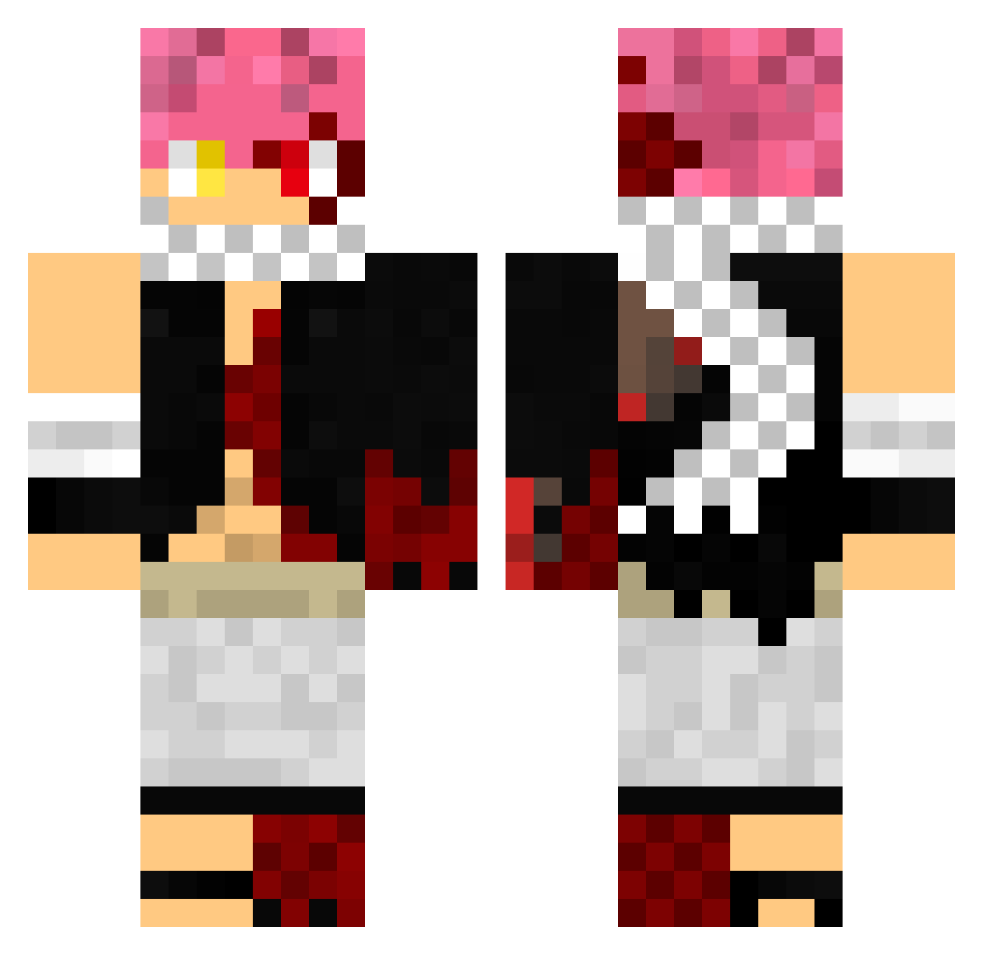 CrazyGunner98 Minecraft skin, front and back view