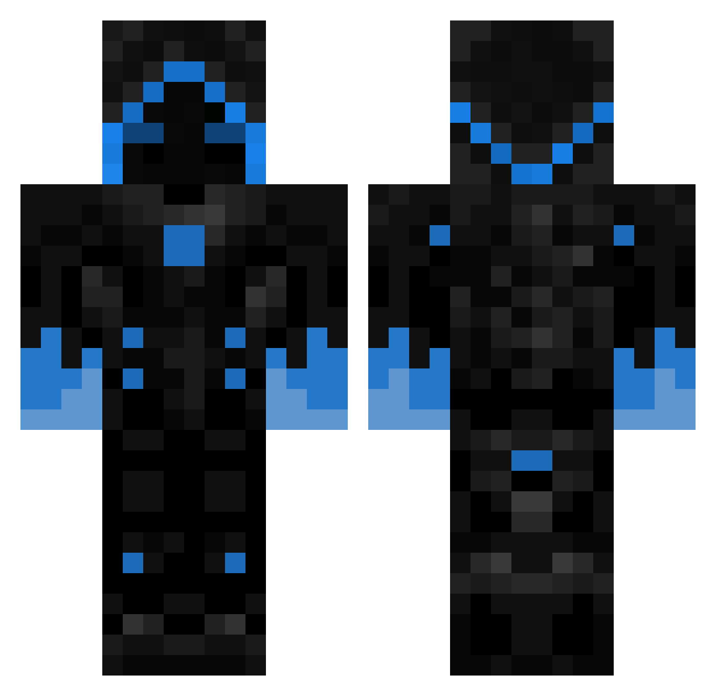 Night_Slinger Minecraft skin, front and back view