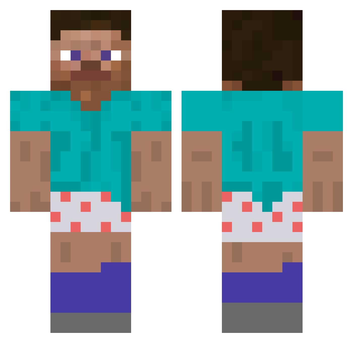 eric1076 Minecraft skin, front and back view