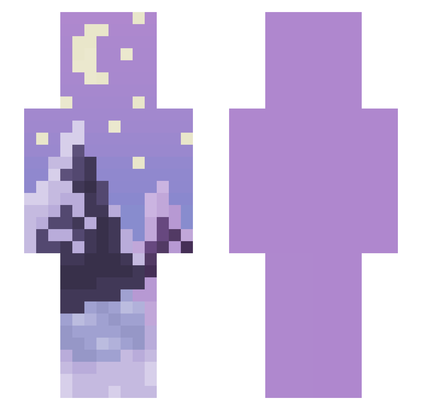 PaanuJ Minecraft skin, front and back view