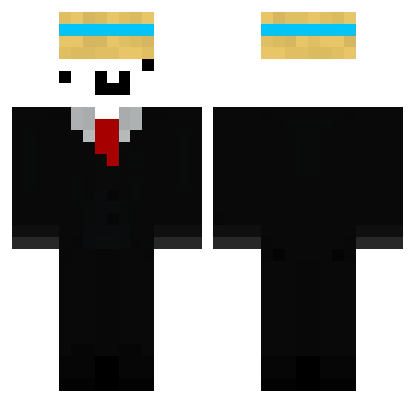 Rom19791 Minecraft skin, front and back view