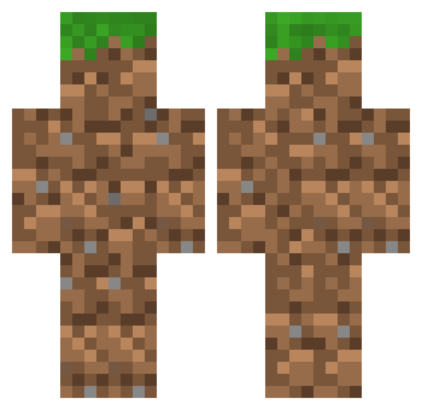 esacrewol Minecraft skin, front and back view