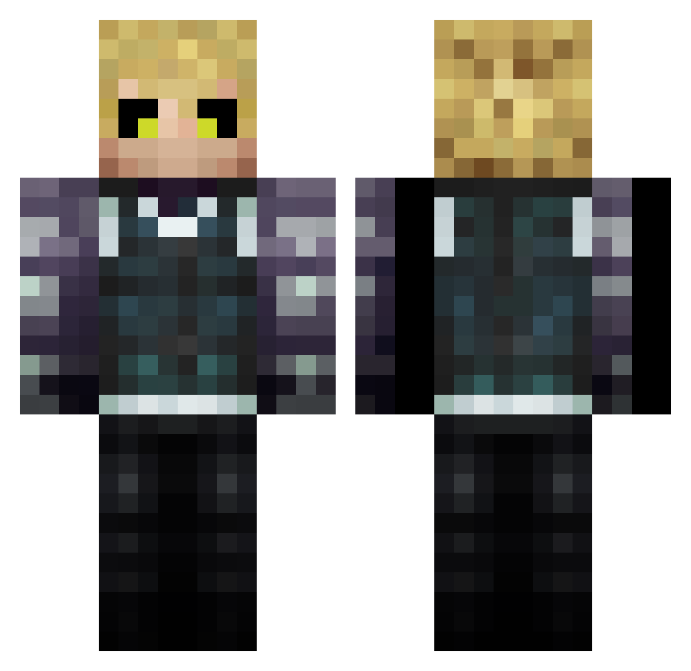 T_shiv Minecraft skin, front and back view