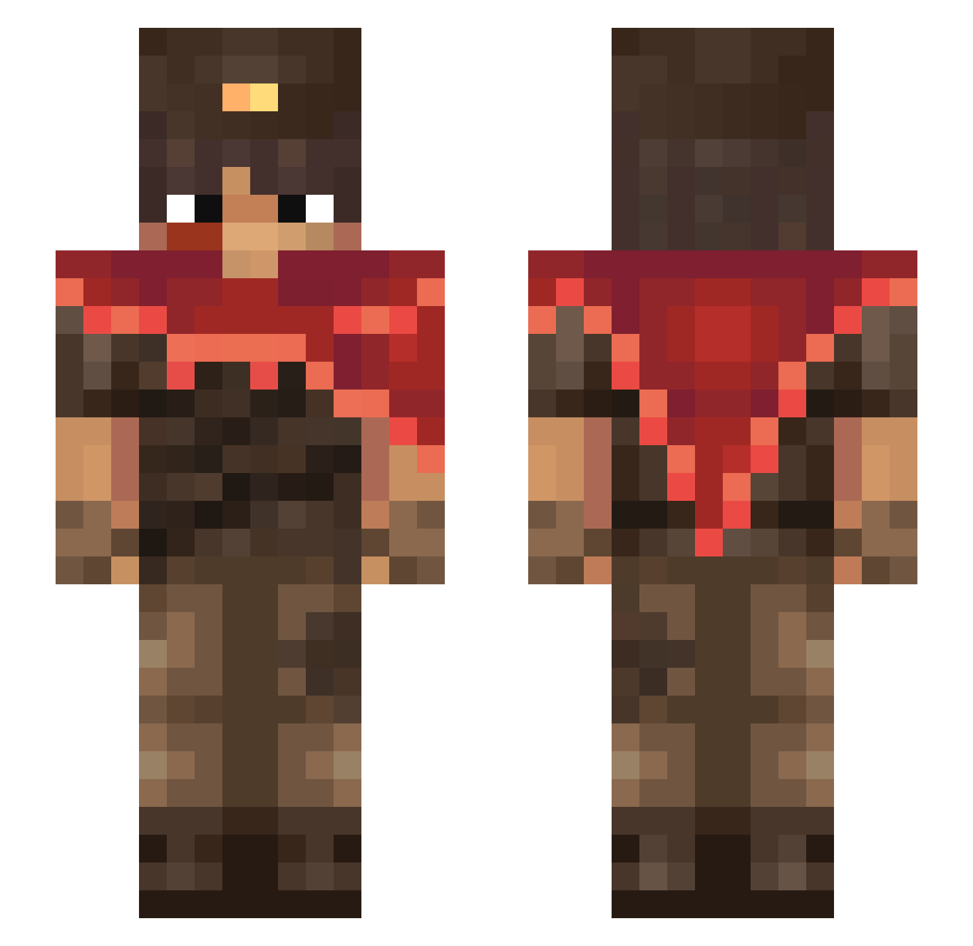 CH0PPY221 Minecraft skin, front and back view
