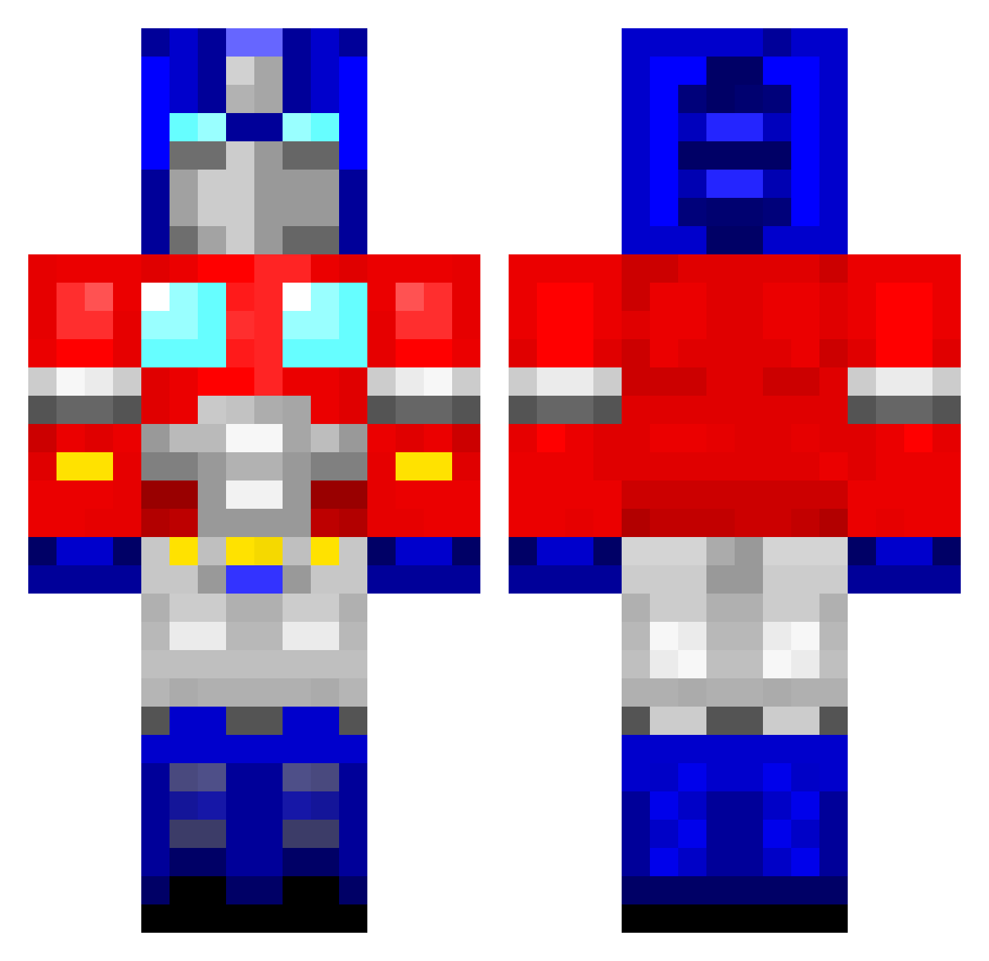 litui Minecraft skin, front and back view