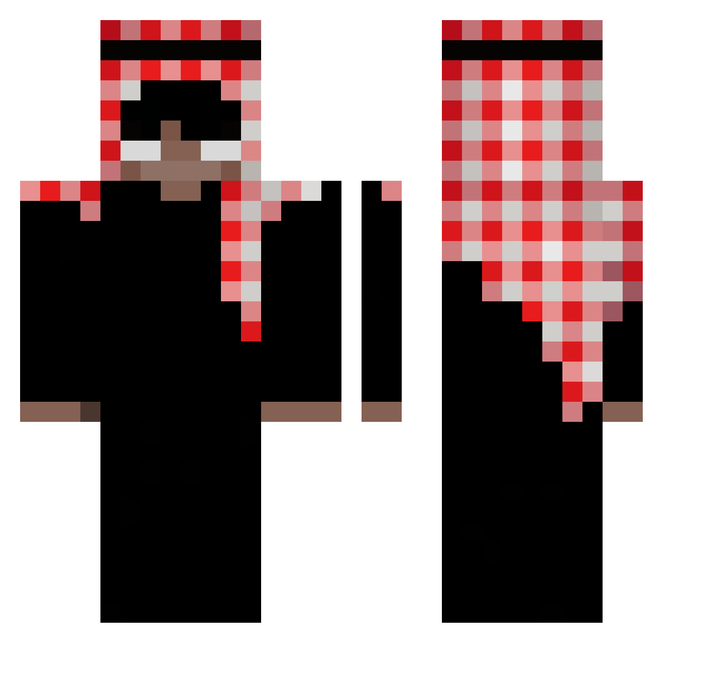 ZwenyGG Minecraft skin, front and back view