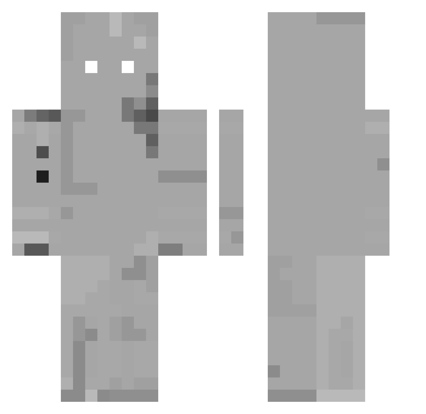 PiecesOfWool Minecraft skin, front and back view