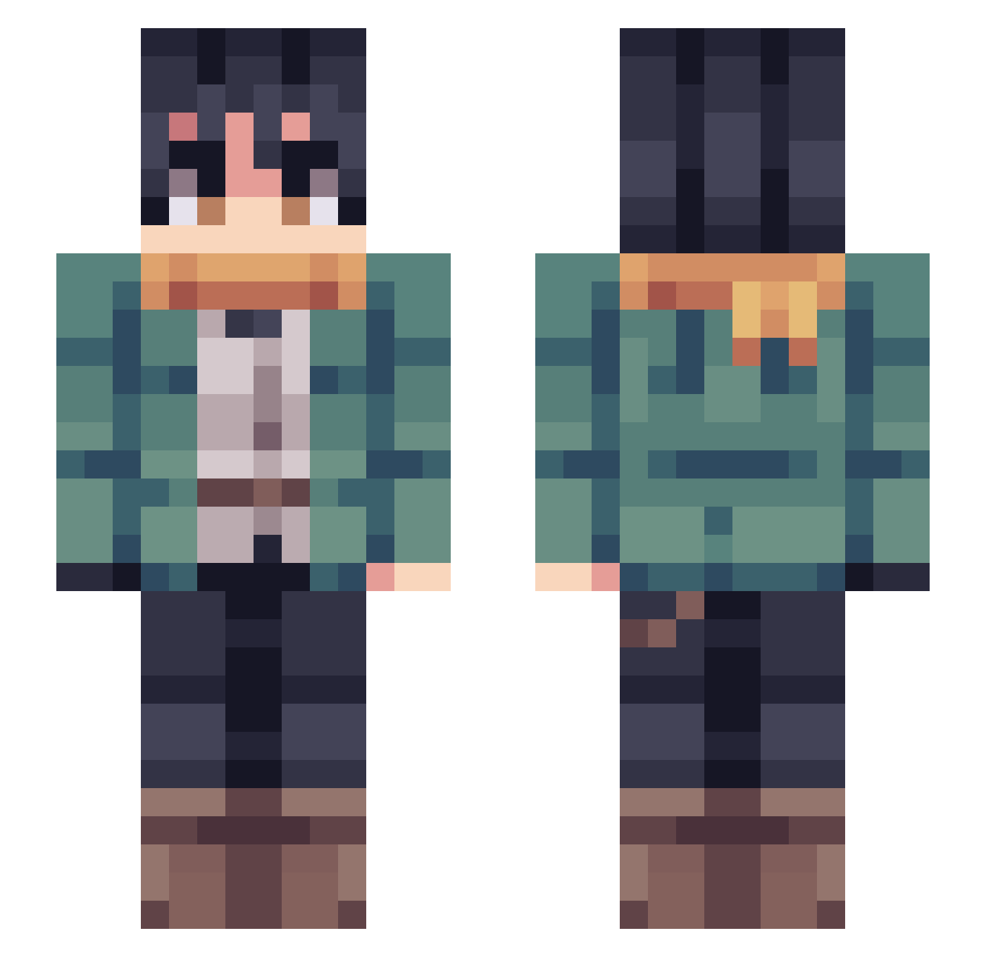 Mega_Kong Minecraft skin, front and back view