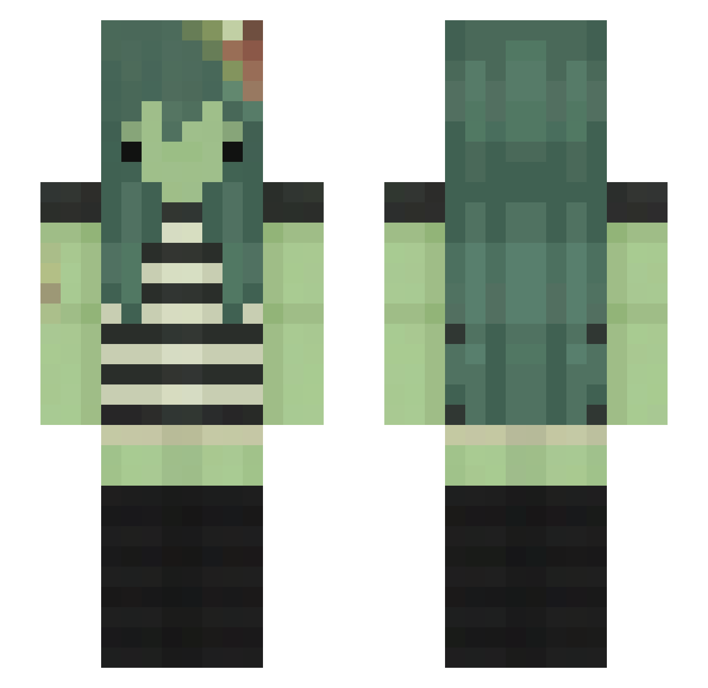 kenfwill Minecraft skin, front and back view