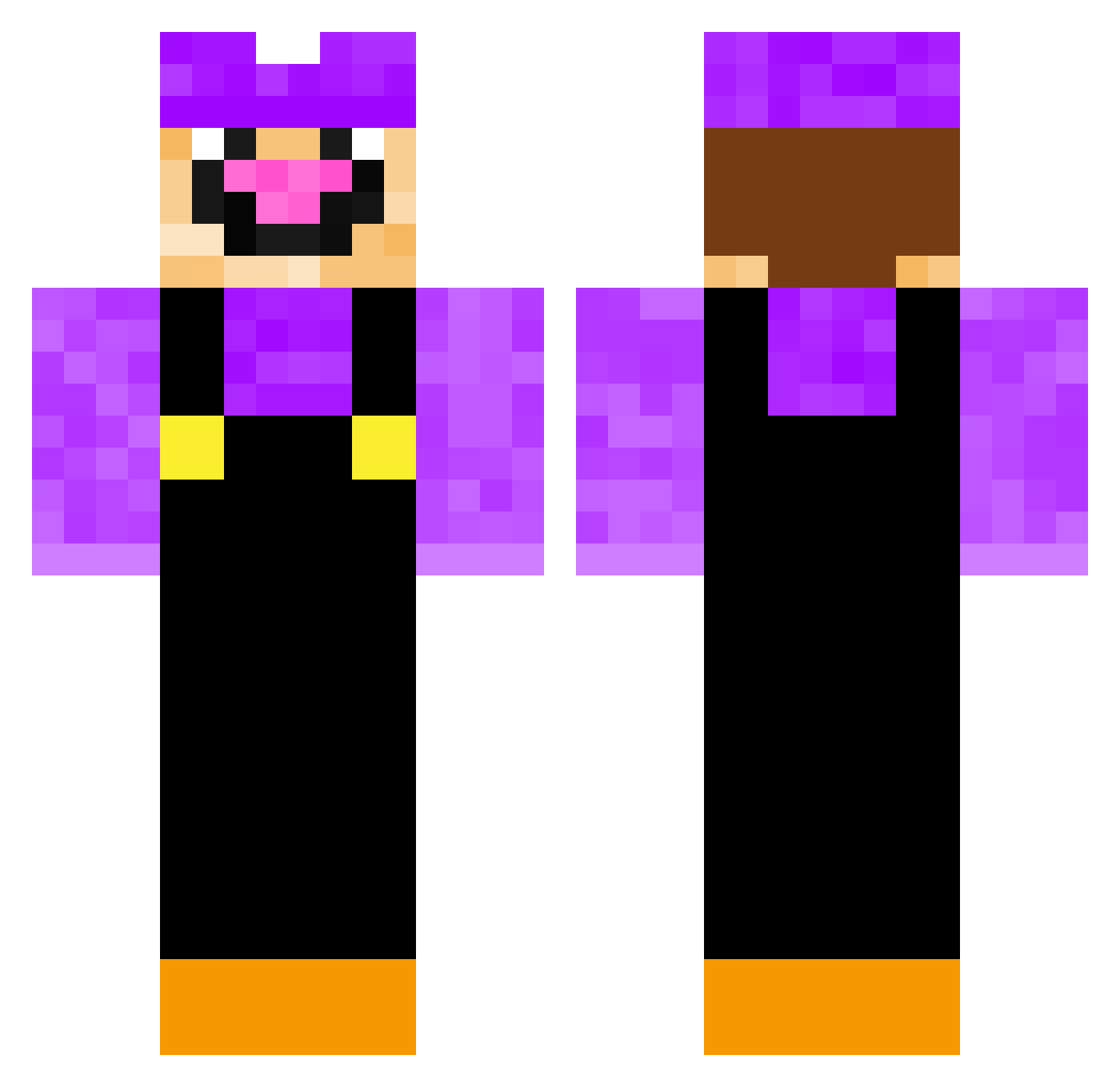 SquishedLlama5 Minecraft skin, front and back view
