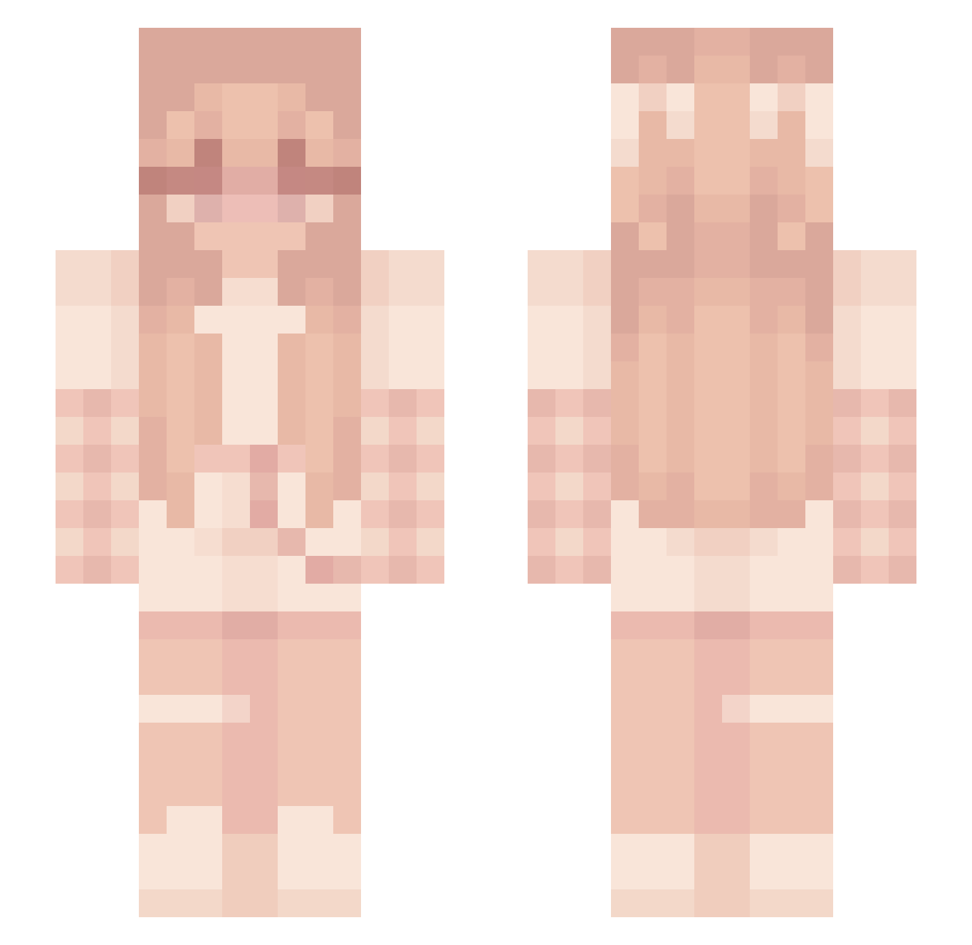 YoutubeIstNice Minecraft skin, front and back view