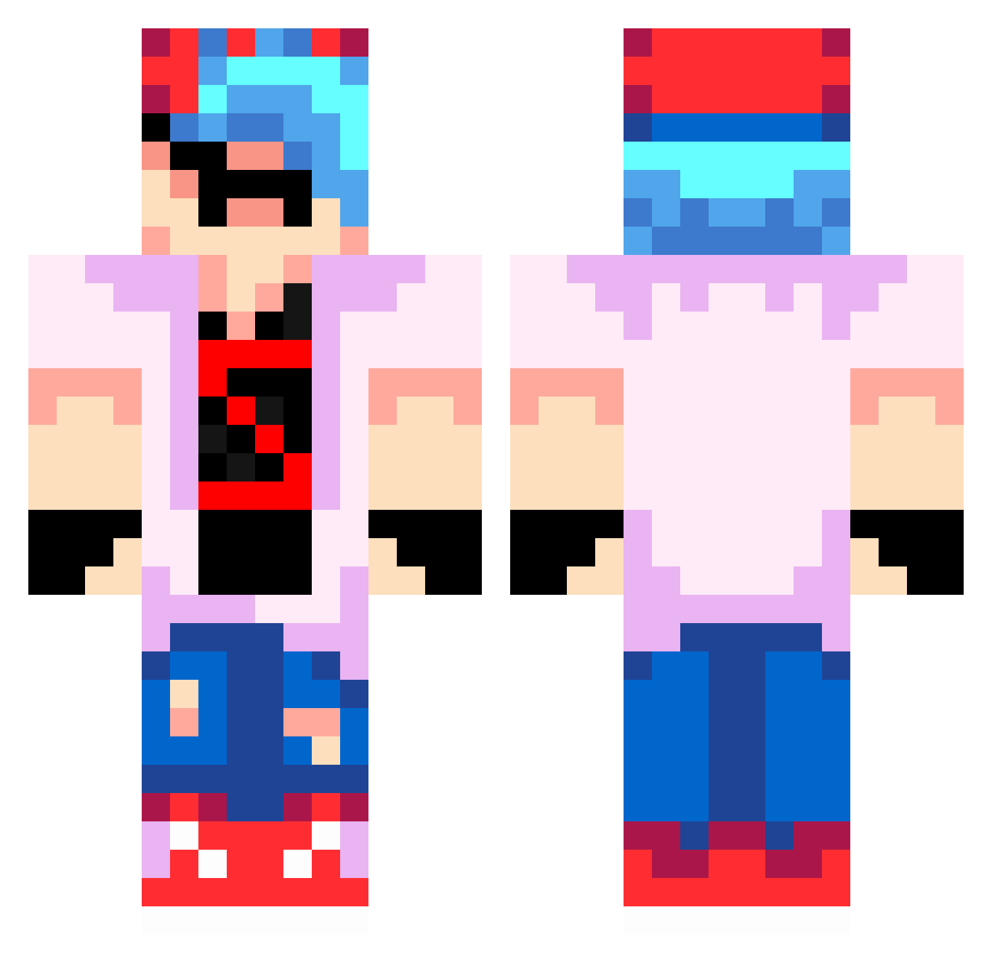 FerrFelipe2k Minecraft skin, front and back view