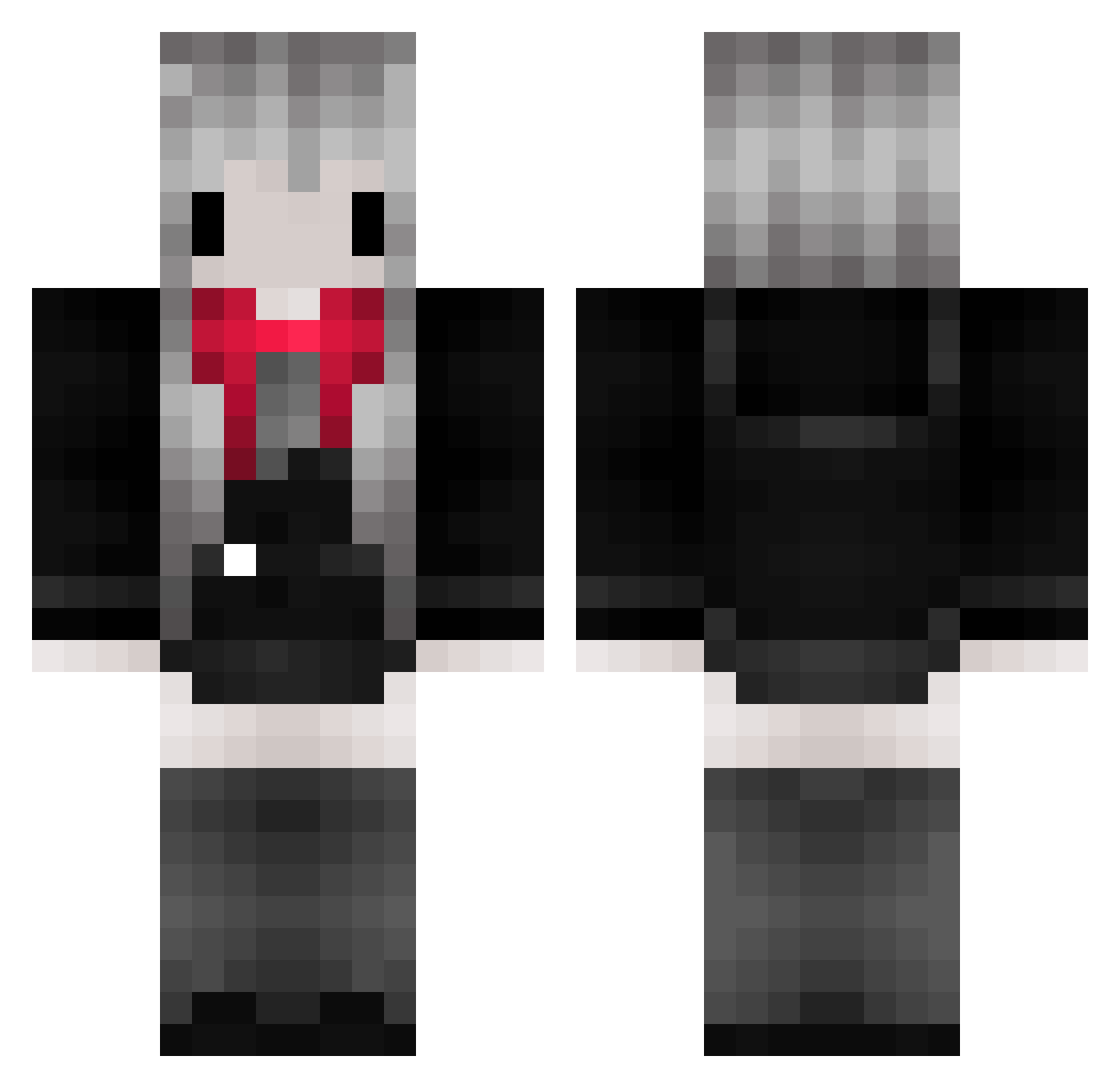 MBTEN Minecraft skin, front and back view