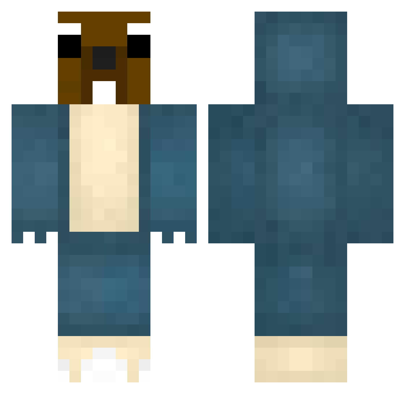 FlauschigesH2nig Minecraft skin, front and back view