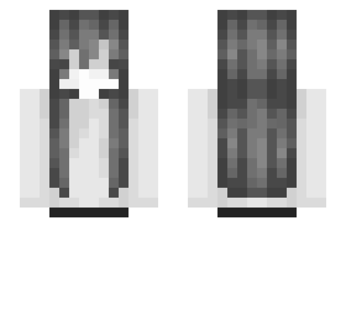 Eluise Minecraft skin, front and back view