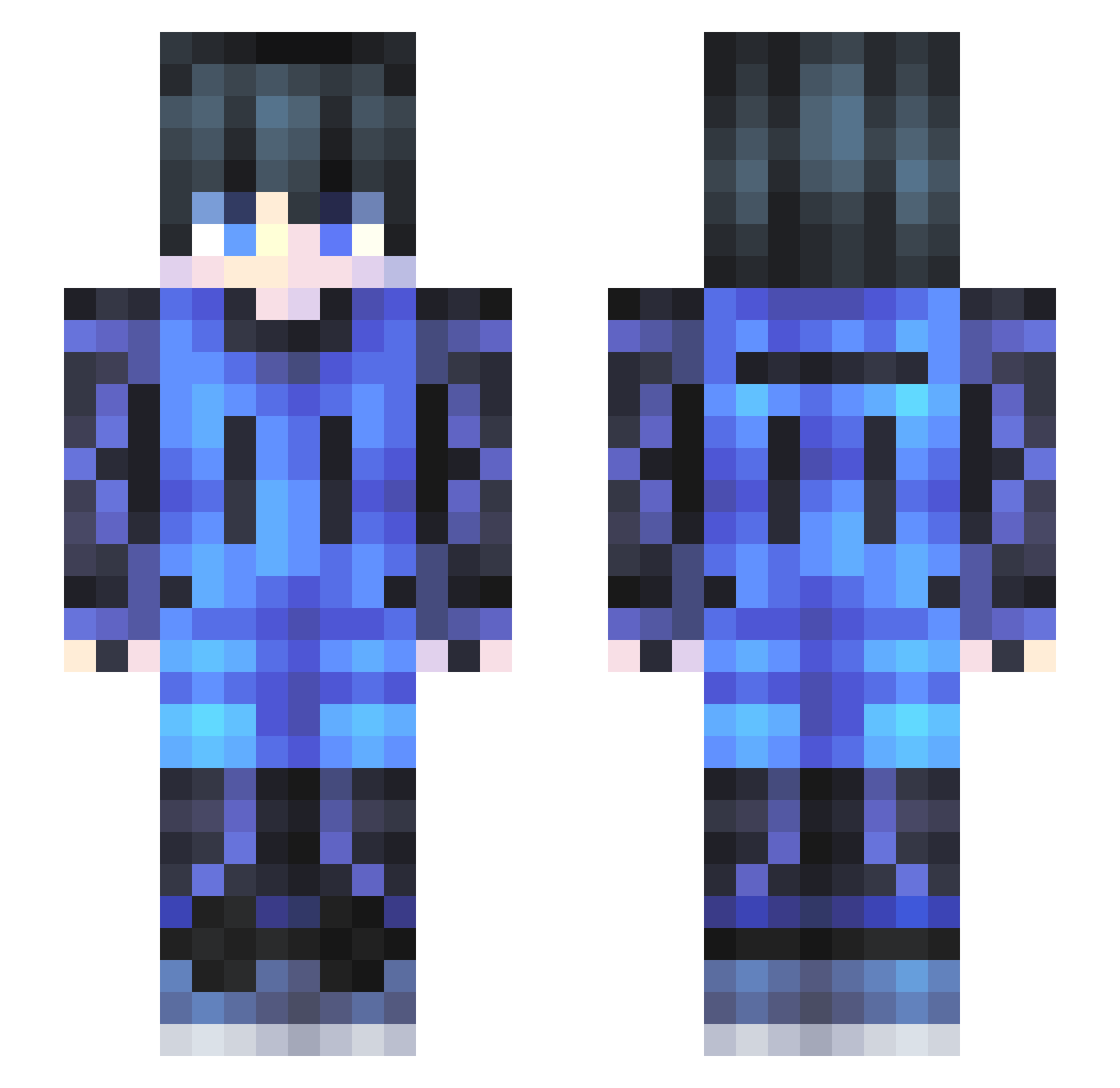 7Tundra Minecraft skin, front and back view