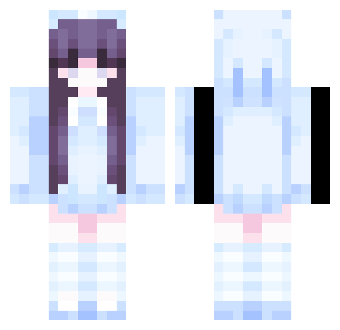 lajnapiczyna Minecraft skin, front and back view