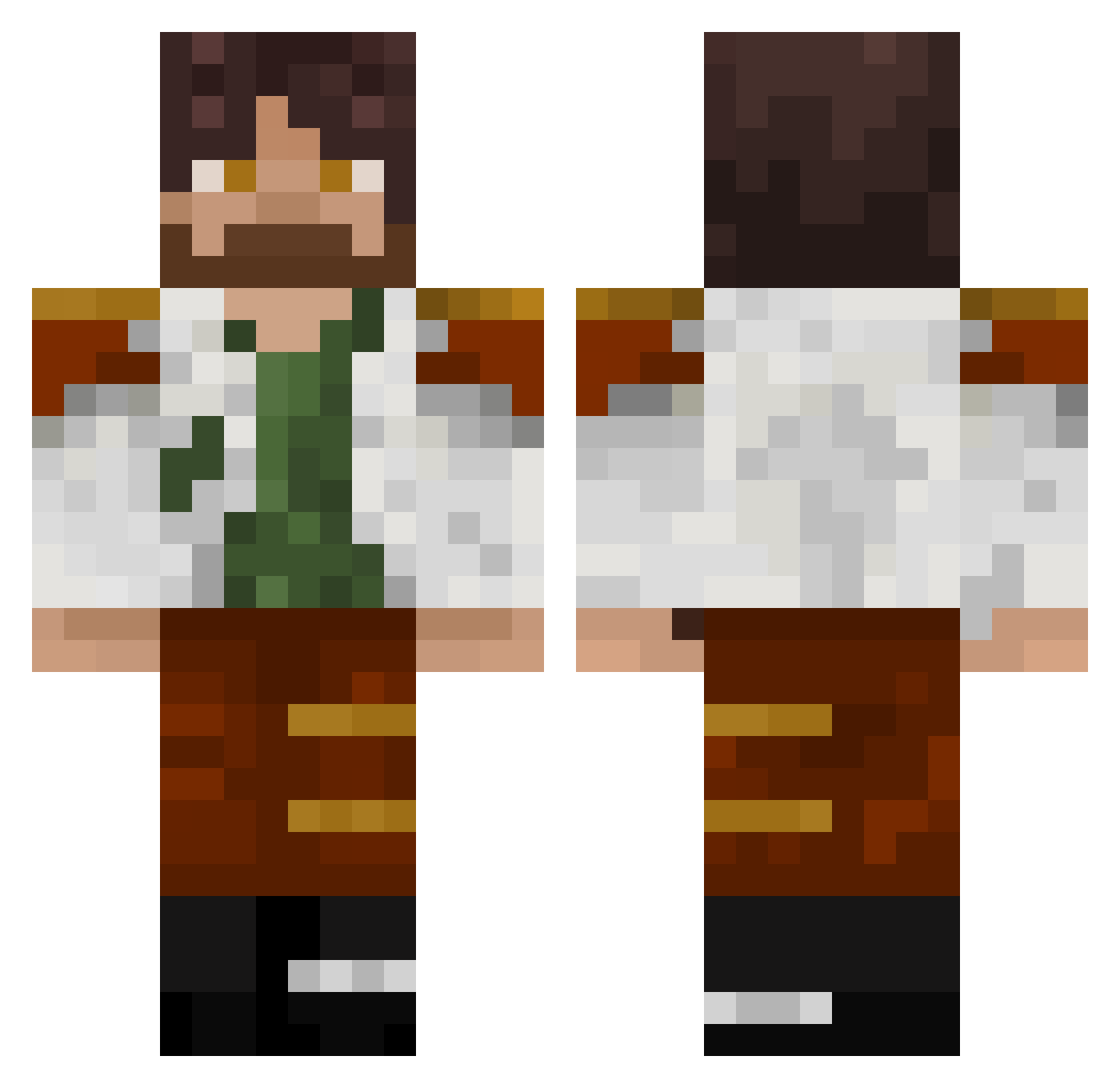 lmFunky Minecraft skin, front and back view