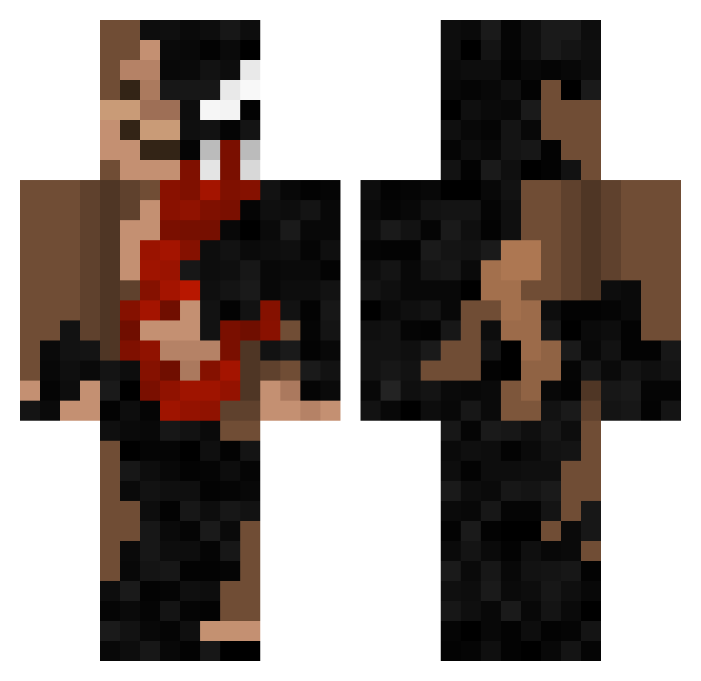 TurbineBarber58 Minecraft skin, front and back view