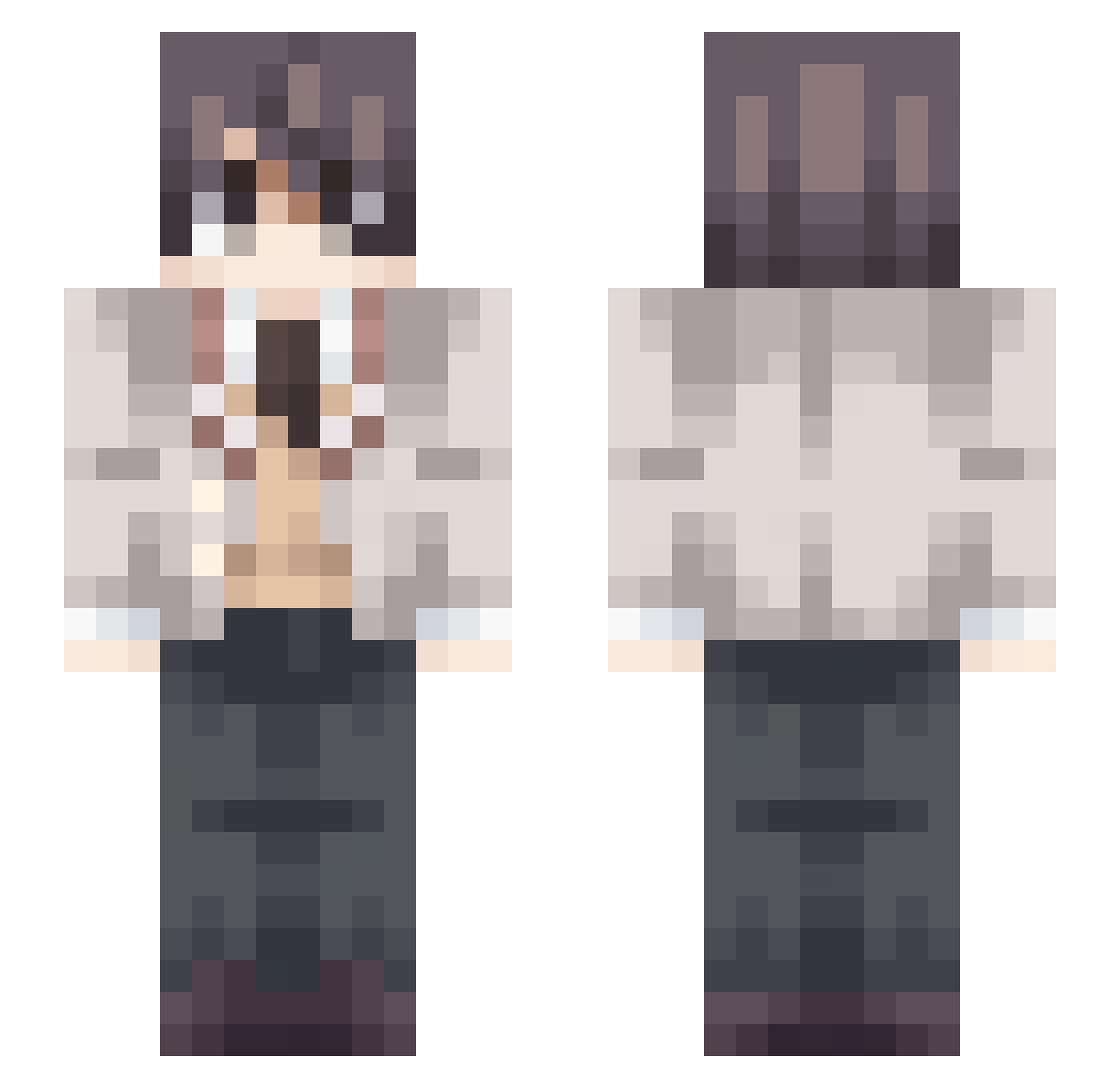 Zyndicat Minecraft skin, front and back view