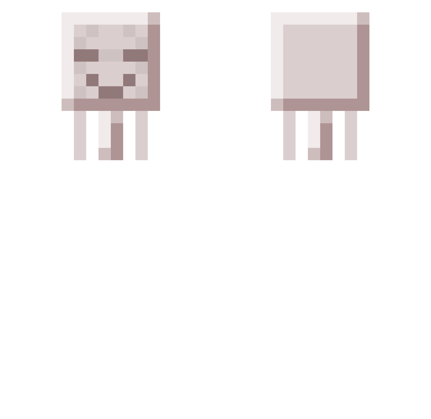 Childki Minecraft skin, front and back view