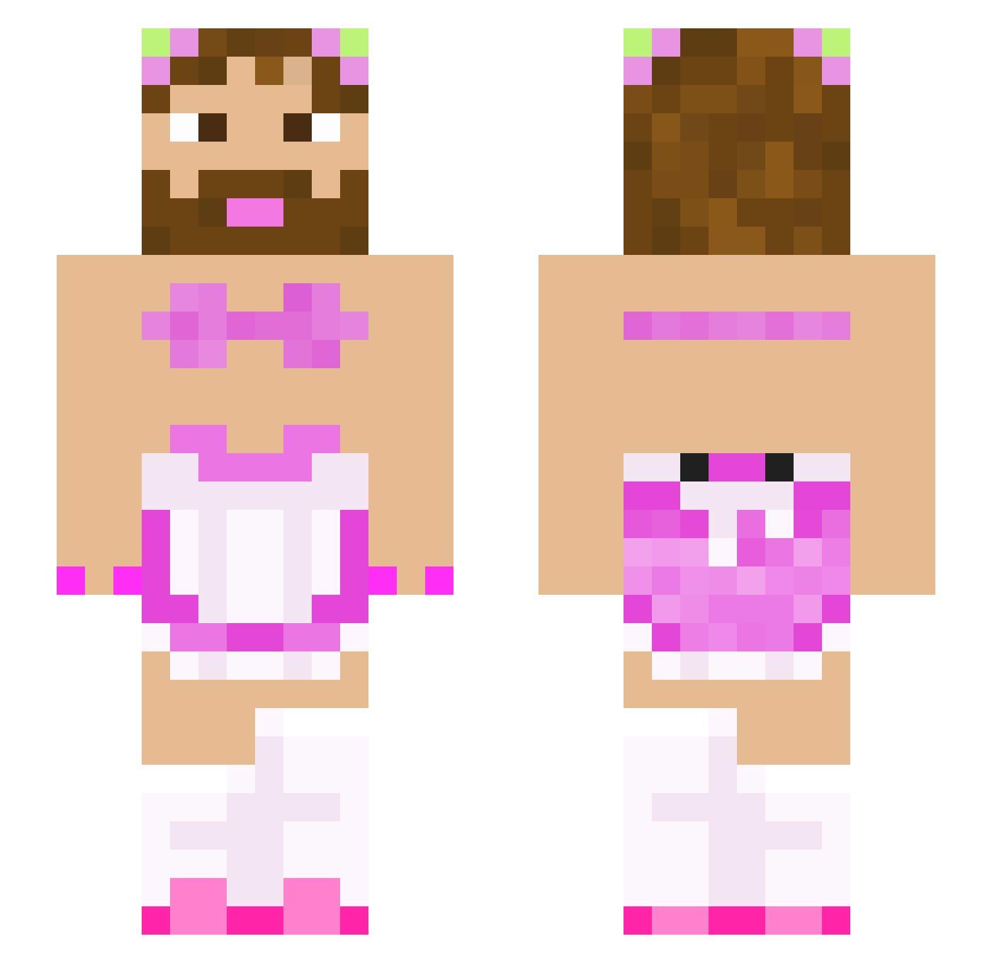 Alvirir Minecraft skin, front and back view