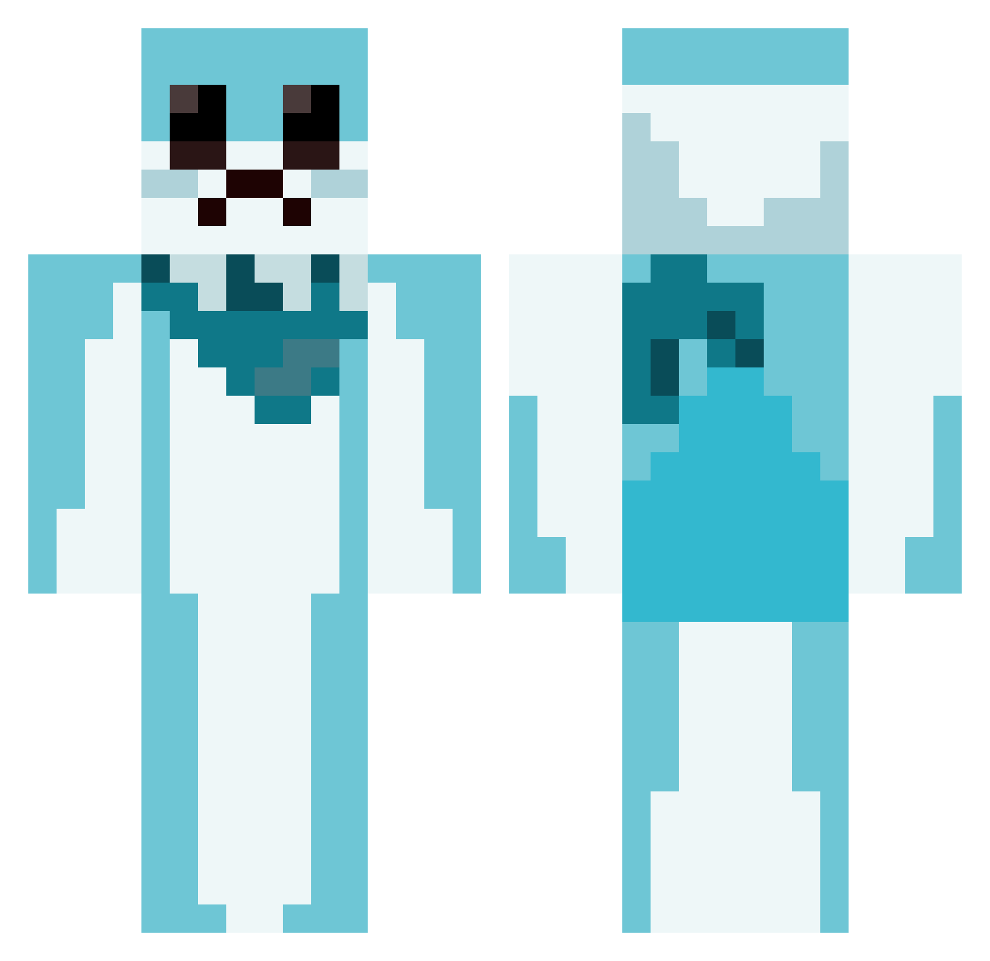 Jak_app Minecraft skin, front and back view
