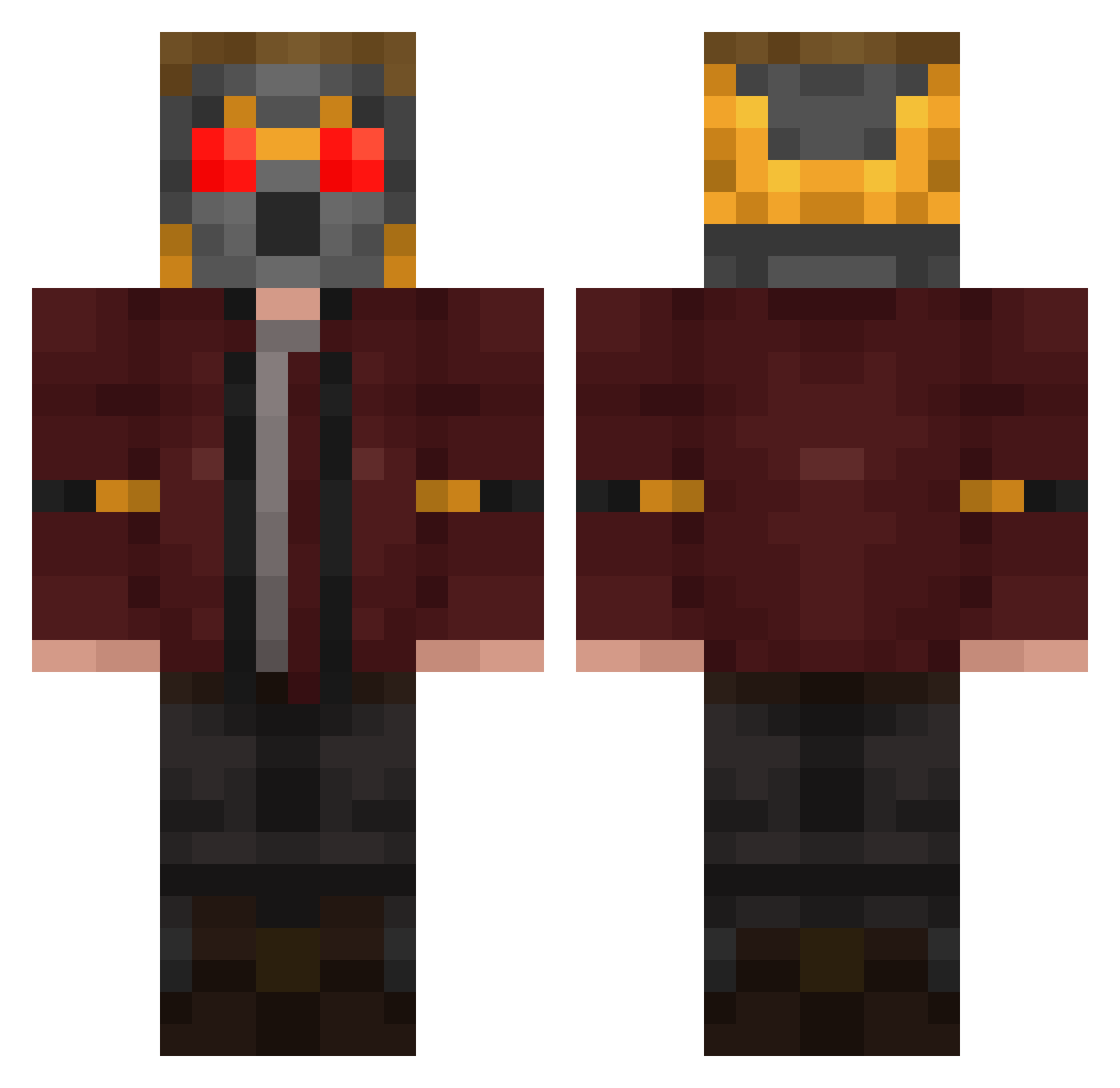 JovaniH Minecraft skin, front and back view