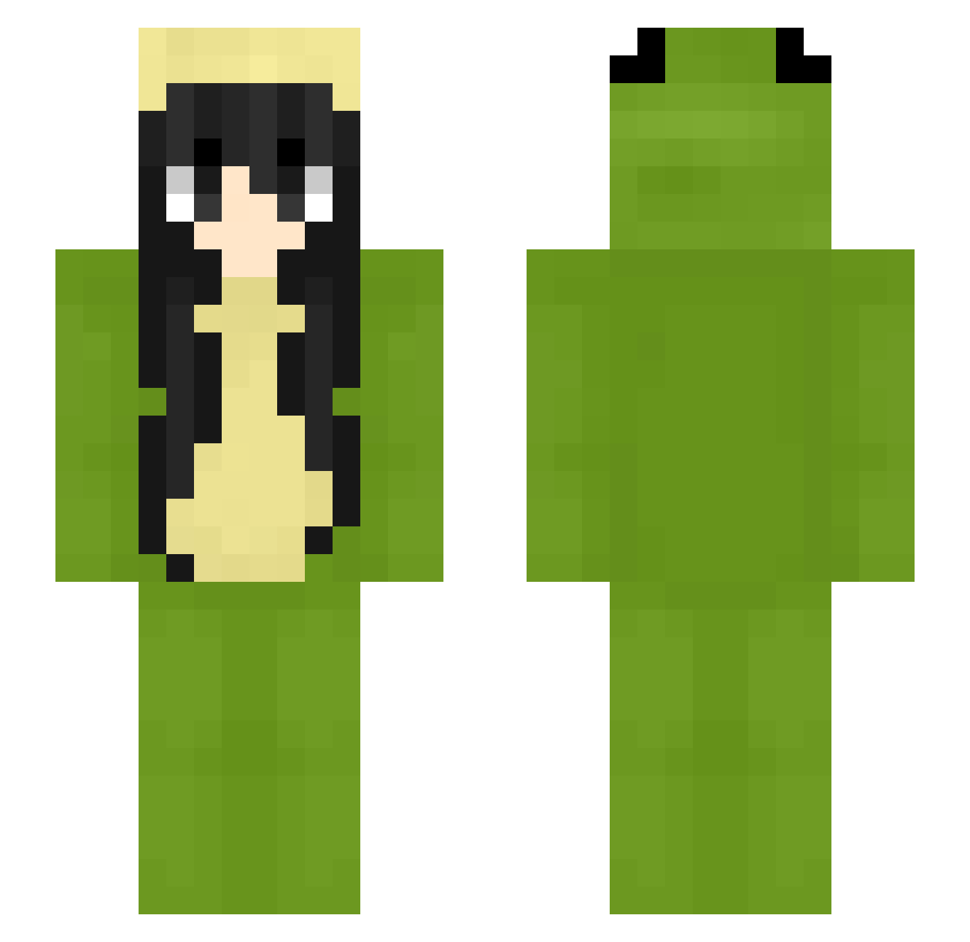 PotatoHead333 Minecraft skin, front and back view