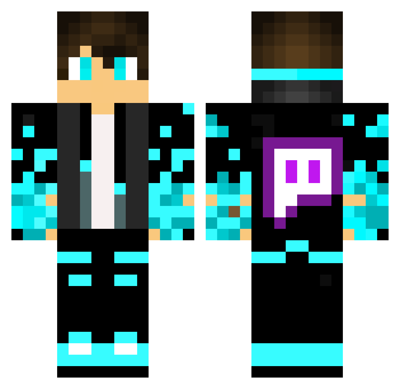 CooperationGuy Minecraft skin, front and back view