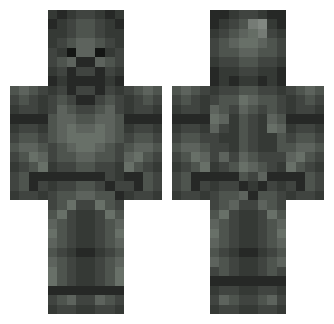 GraySteves Minecraft skin, front and back view
